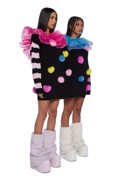 Trickz N' Treatz Tops*Clown Trouble Knit Sweater Set - Multi