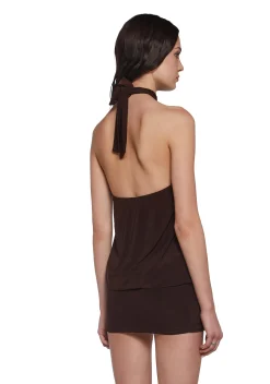 x_Blue Blush Dresses*Club Moves Halter Dress - Brown