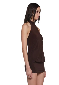 x_Blue Blush Dresses*Club Moves Halter Dress - Brown