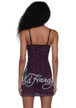 Ed Hardy Dresses*Cobra Roses Mesh Dress