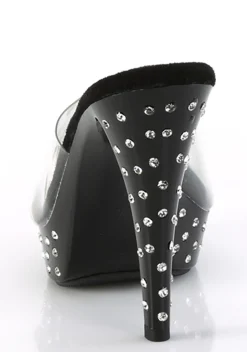 Fabulicious Platforms*Cocktail-501 Platform Heels - Black Rhinestone