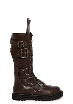 Club Exx Boots*Cognac Hour Of Devastation Combat Boots