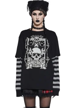The Grave Girls Tops|Plus*Cold Embrace Long Sleeve Tee