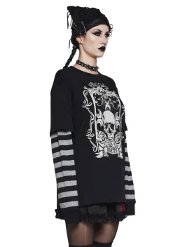 The Grave Girls Tops|Plus*Cold Embrace Long Sleeve Tee