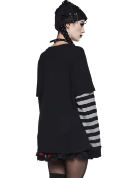 The Grave Girls Tops|Plus*Cold Embrace Long Sleeve Tee