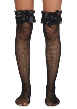 x_Leg Avenue Socks & Tights*Come On Over Fishnet Thigh Highs