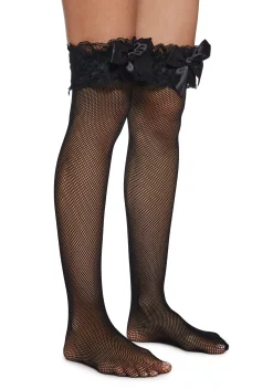 x_Leg Avenue Socks & Tights*Come On Over Fishnet Thigh Highs