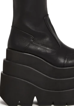 DARKER WAVS Boots|Platforms*Compression Stacked Platform Boots
