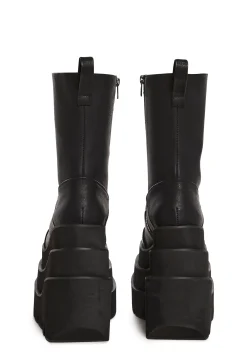 DARKER WAVS Boots|Platforms*Compression Stacked Platform Boots