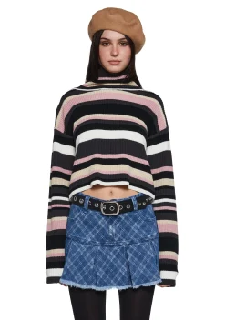 dELiA*s by Dolls Kill Tops|Plus*Cool Breeze Turtleneck Sweater - Pink
