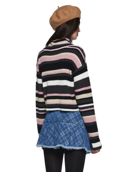 dELiA*s by Dolls Kill Tops|Plus*Cool Breeze Turtleneck Sweater - Pink