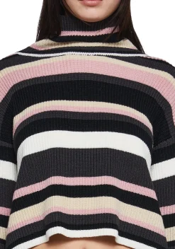 dELiA*s by Dolls Kill Tops|Plus*Cool Breeze Turtleneck Sweater - Pink