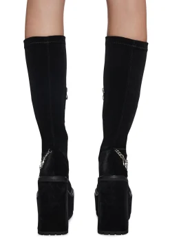 Sugar Thrillz Boots|Platforms*Count Your Hexes Velvet Boots