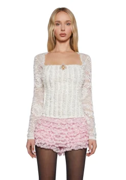 Sugar Thrillz Tops|Plus*Courting Hearts Long Sleeve Top