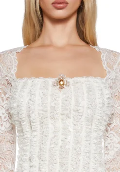 Sugar Thrillz Tops|Plus*Courting Hearts Long Sleeve Top