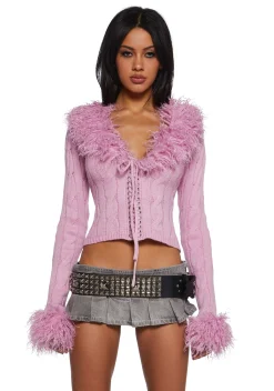 Generation Kiss Tops|Plus*Covet Cable Knit Cardigan