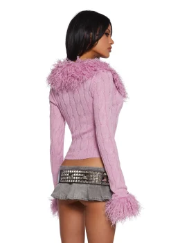 Generation Kiss Tops|Plus*Covet Cable Knit Cardigan