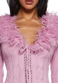 Generation Kiss Tops|Plus*Covet Cable Knit Cardigan