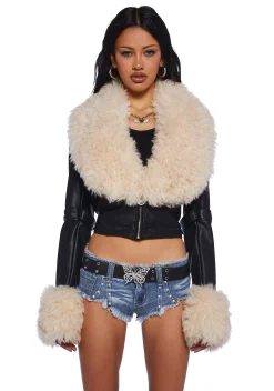 Generation Kiss Outerwear|Plus*Covet Moto Jacket - Black