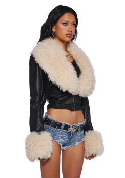 Generation Kiss Outerwear|Plus*Covet Moto Jacket - Black