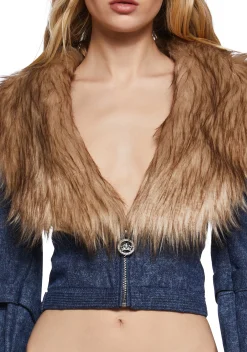 Generation Kiss Outerwear|Plus*Covet Moto Jacket - Denim