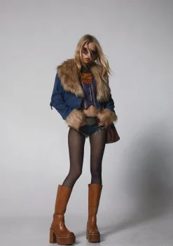 Generation Kiss Outerwear|Plus*Covet Moto Jacket - Denim