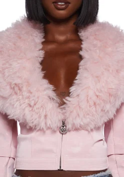 Generation Kiss Outerwear|Plus*Covet Moto Jacket - Pink