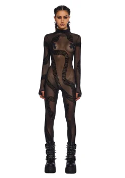Club Exx Jumpsuits & Rompers*Crash N' Burn Mesh Catsuit
