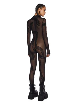Club Exx Jumpsuits & Rompers*Crash N' Burn Mesh Catsuit