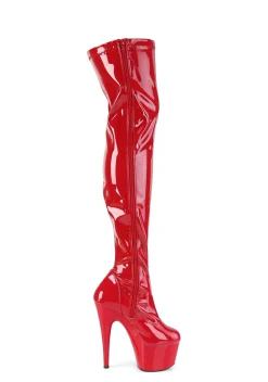 Pleaser Boots|Platforms*Crimson Club Strut Thigh High Boots