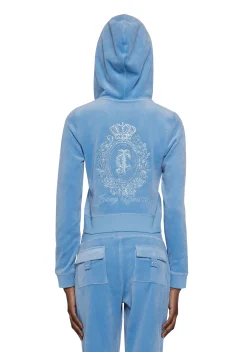 JUICY COUTURE Sweatshirts & Hoodies*Crown Heritage Cotton Velour Hoodie