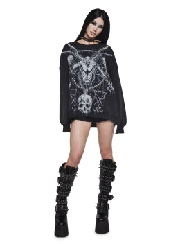Widow Outerwear|Sweatshirts & Hoodies*Cryptic Messages Oversized Sweatshirt