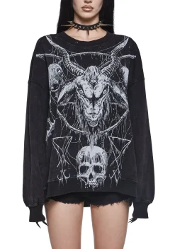 Widow Outerwear|Sweatshirts & Hoodies*Cryptic Messages Oversized Sweatshirt