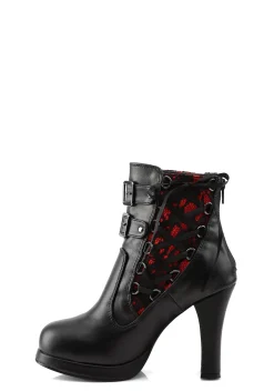 Demonia Boots*Crypto-51 Corset Ankle Boots