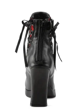 Demonia Boots*Crypto-51 Corset Ankle Boots