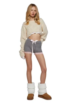 Sugar Thrillz Bottoms|Shorts*Cuddle Up Close Knit Shorts