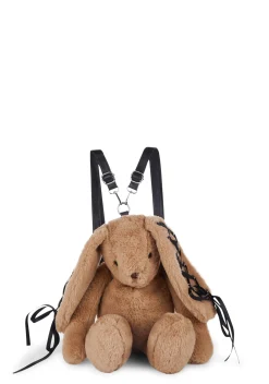 Current Mood Bags*Cuddly Bunny Plush Backpack - Brown