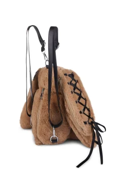Current Mood Bags*Cuddly Bunny Plush Backpack - Brown