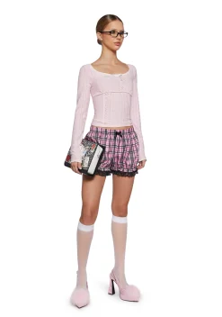 Sugar Thrillz Tops|Plus*Curious Minds Long Sleeve Top