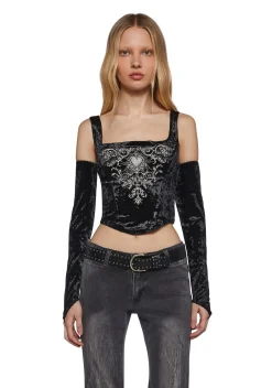 Widow Corsets|Tops*Cursed Dreams Corset Top And Gloves Set