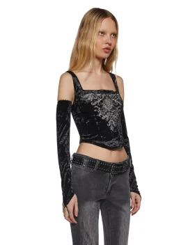 Widow Corsets|Tops*Cursed Dreams Corset Top And Gloves Set