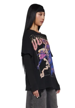 Dolls Kill x NARUTO SHIPPUDEN Tops*Cursed Legacy Long Sleeve Tee