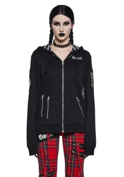 The Grave Girls Outerwear|Sweatshirts & Hoodies*Cursed Ways Zip-Up Hoodie