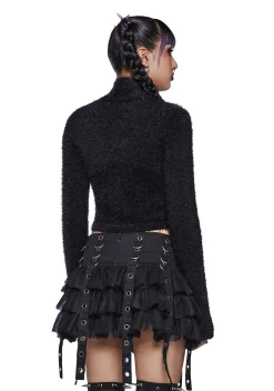 Trickz N' Treatz Tops*Cut It Out Crop Sweater