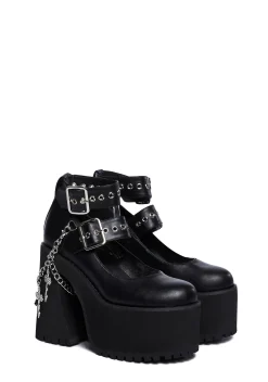 Widow Platforms|Mary Janes*Damned If I Do Platform Mary Janes
