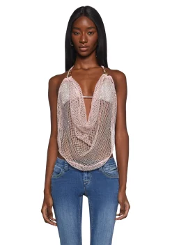 Club Exx Tops*Dance Beats Cowl Top