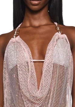 Club Exx Tops*Dance Beats Cowl Top