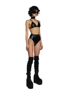 Club Exx Bottoms*Dark Euphoric Element Metallic Bottoms