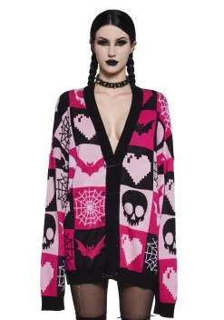 The Grave Girls Tops|Plus*Darkest Affection Patchwork Cardigan