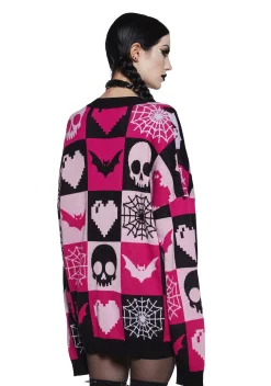 The Grave Girls Tops|Plus*Darkest Affection Patchwork Cardigan